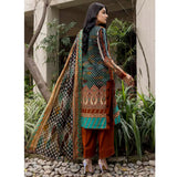 Anum Printed Lawn Unstitiched 3Pcs Suit V1 - B-7, Women, 3Pcs Shalwar Suit, Al-Zohaib Textiles, Chase Value