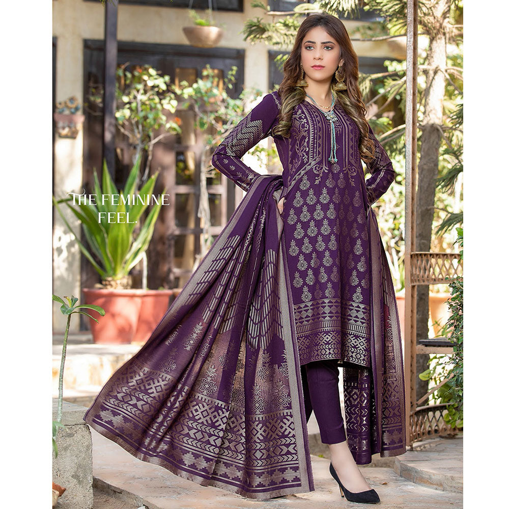 RA PEACH Jacquard Baroshia unstitched 3pc Suit, Women, 3Pcs Shalwar Suit, Chase Value, Chase Value