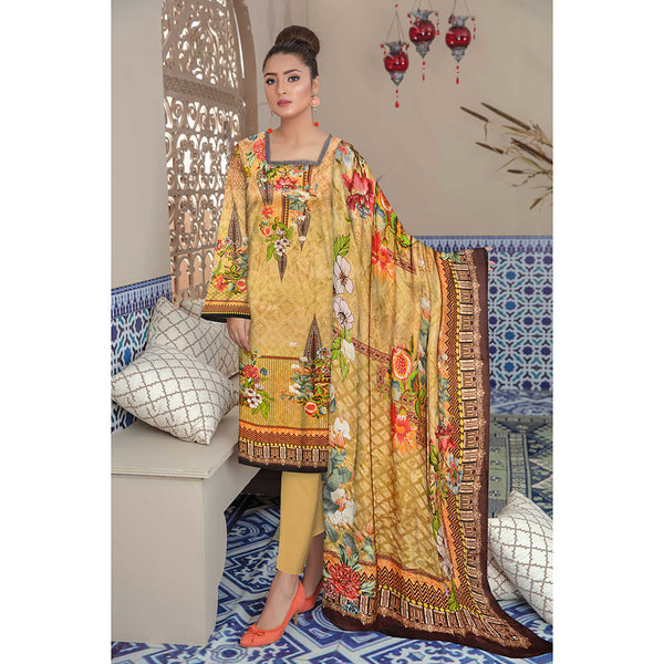 Riwayat Cottrell Digital Printed Linen 3 Pcs Un-Stitched Suit - 07, Women, 3Pcs Shalwar Suit, Ulfat Textile, Chase Value