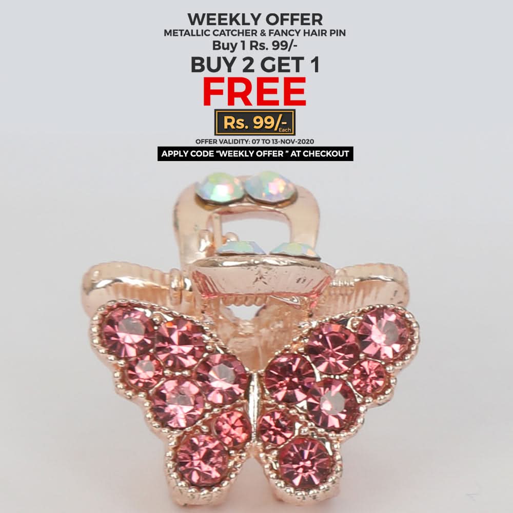 Women's Metal Catcher - Pink, Women, Hair And Head Jewellery, Chase Value, Chase Value