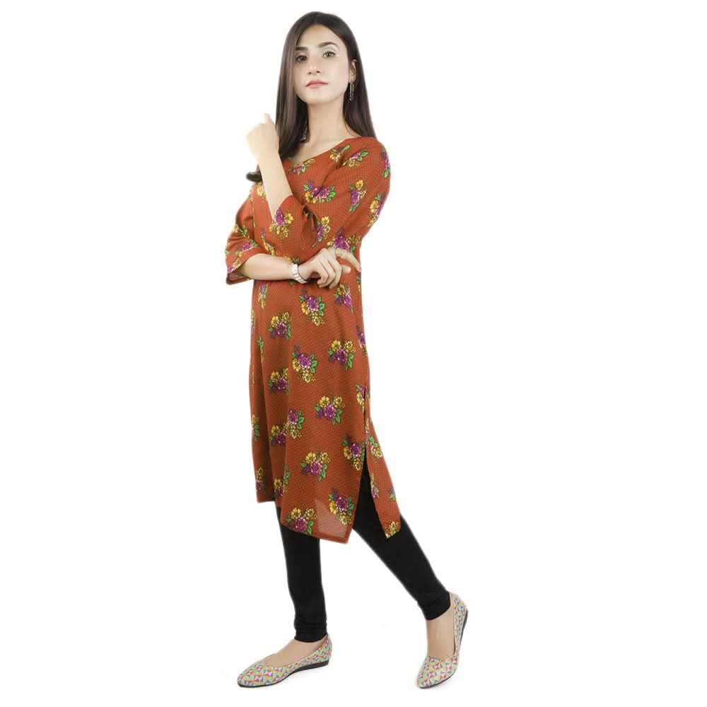 Karizma Chahat Printed Lawn 1 Pcs Un-Stitched Kurti - 05 D, Women, Unstitched Kurtis, United Textiles, Chase Value