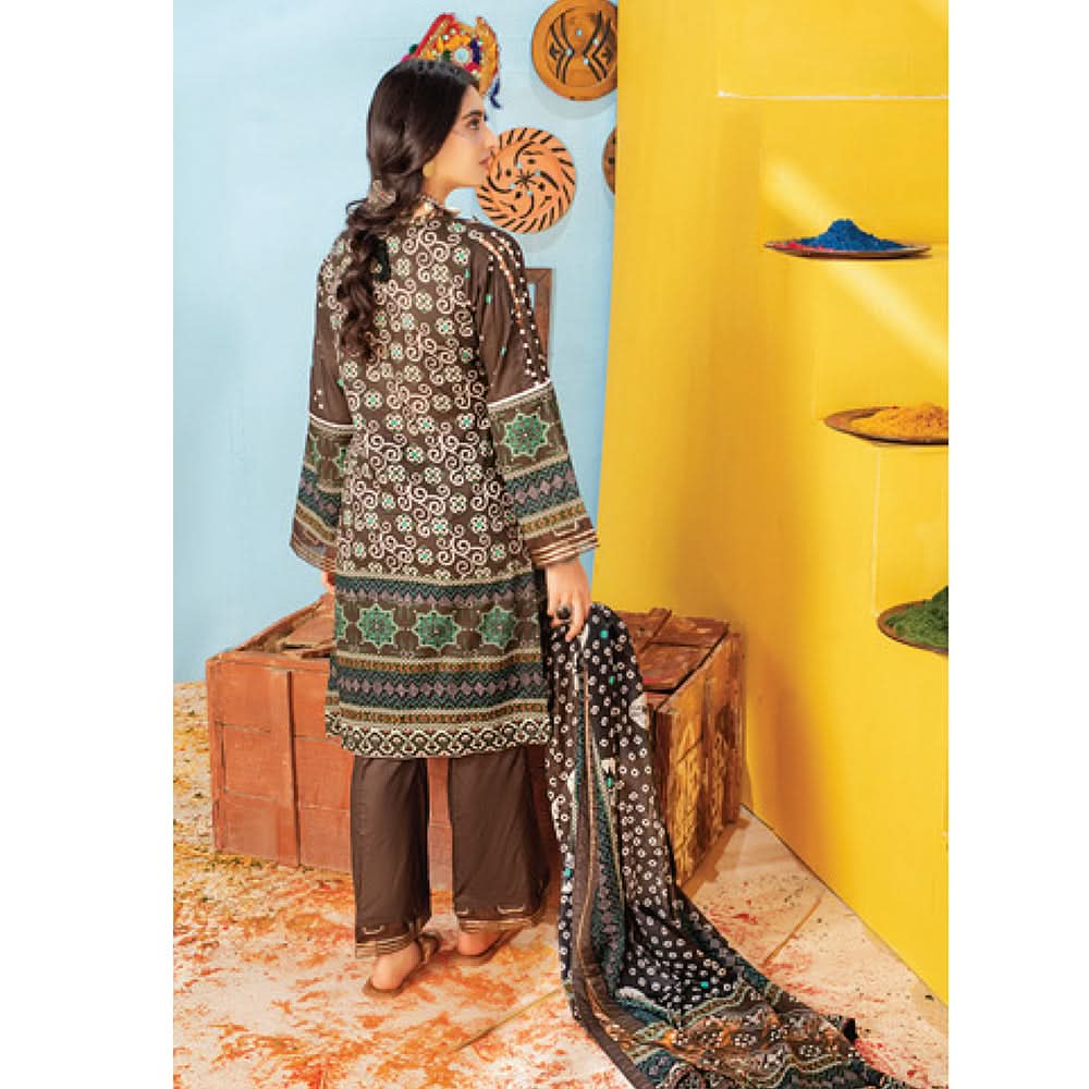 Monsoon Printed Lawn 3 Pcs Un-Stitched Suit Vol 1 - 7-C, Women, 3Pcs Shalwar Suit, Al-Zohaib Textiles, Chase Value