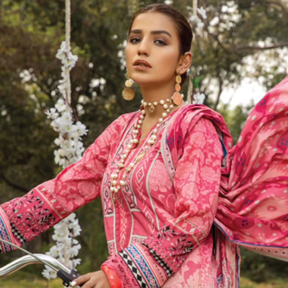 Anum Classic Printed Lawn 3 Pcs Un-Stitched Suit Vol 3 - 7-C, Women, 3Pcs Shalwar Suit, Al-Zohaib Textiles, Chase Value
