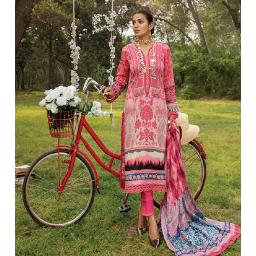 Anum Classic Printed Lawn 3 Pcs Un-Stitched Suit Vol 3 - 7-C, Women, 3Pcs Shalwar Suit, Al-Zohaib Textiles, Chase Value