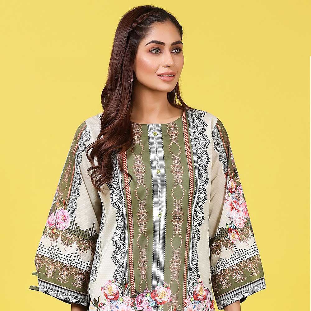 Regalia Tunic Printed Cambric Lawn Un-Stitched Kurti Vol 2 - 08, Women, Unstitched Kurti, Regalia Textiles, Chase Value