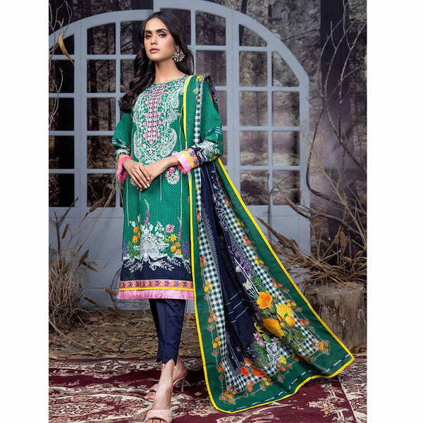 Salina Digital Printed & Embroidered Khaddar 3 Pcs Un-Stitched Suit - 08, Women, 3Pcs Shalwar Suit, Regalia Textiles, Chase Value