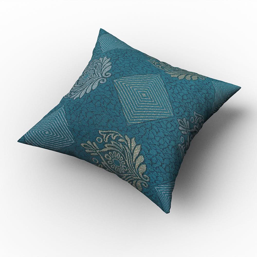 Jacquard Cushion - Sea Green, Cushions & Pillows, Chase Value, Chase Value