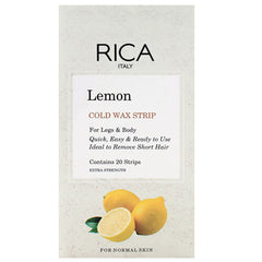 Rica Cold Wax Strip Lemon 20 Strips, Beauty & Personal Care, Hair Removal, Chase Value, Chase Value