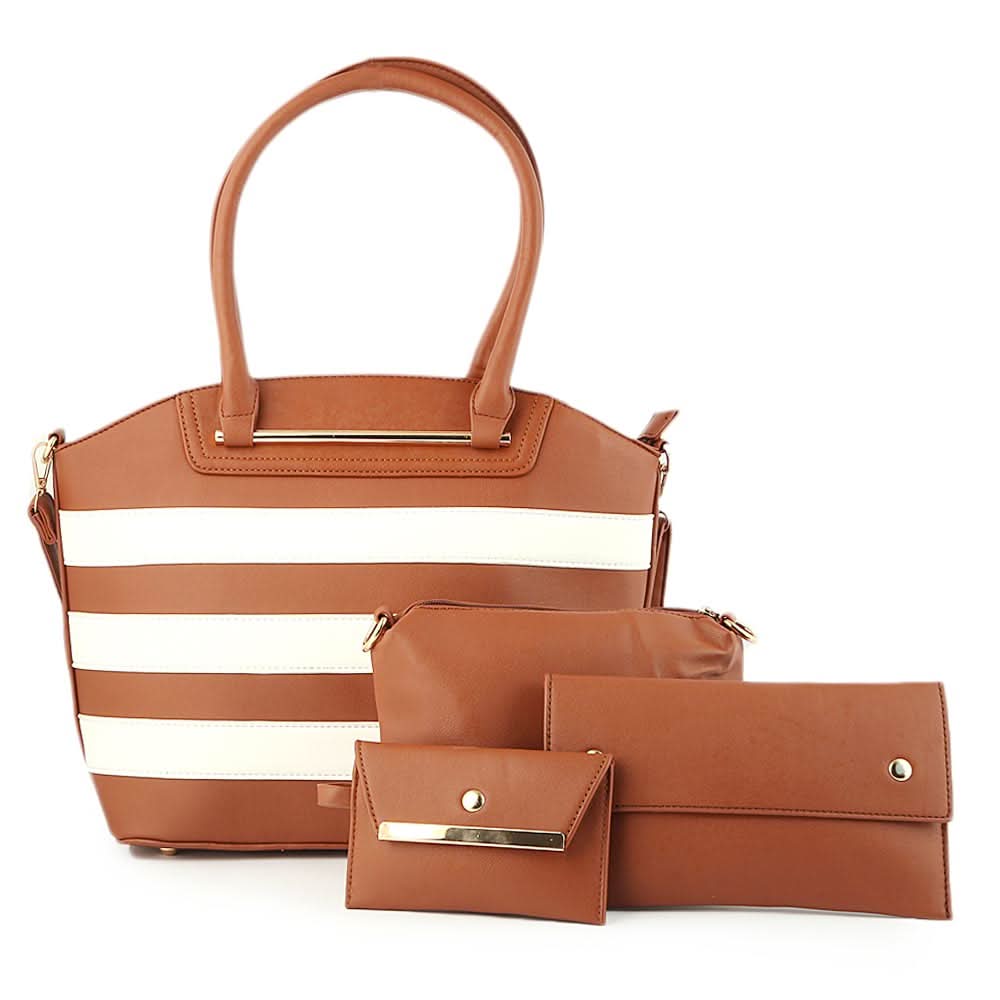 Women's Handbag 4 Pcs (836) - Brown, Women, Bags, Chase Value, Chase Value