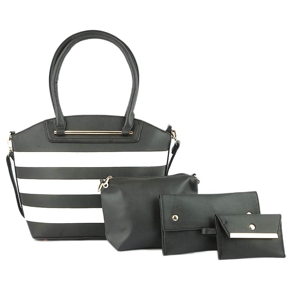 Women's Handbag 4 Pcs (836) - Black, Women, Bags, Chase Value, Chase Value