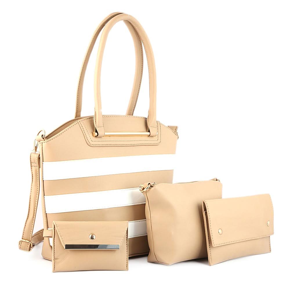 Women's Handbag 4 Pcs (836) - Khaki, Women, Bags, Chase Value, Chase Value