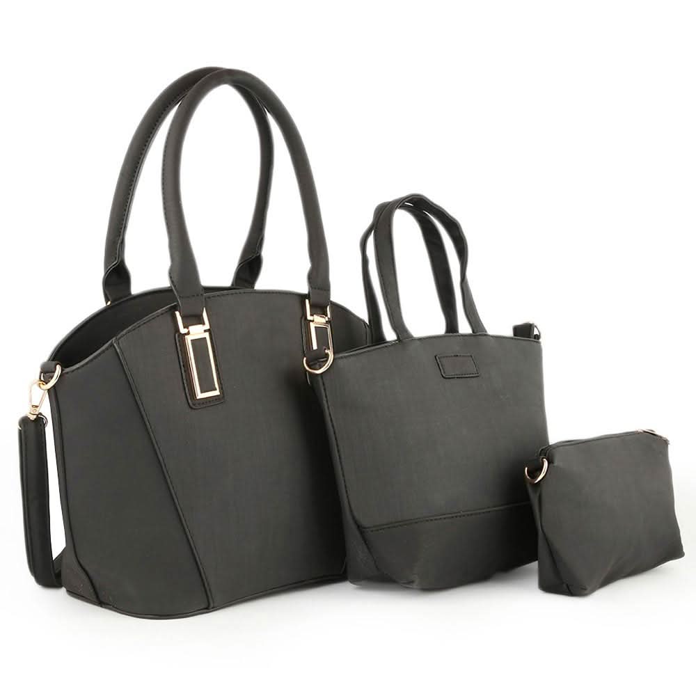 Women's Handbag 3 Pcs (846) - Black, Women, Bags, Chase Value, Chase Value