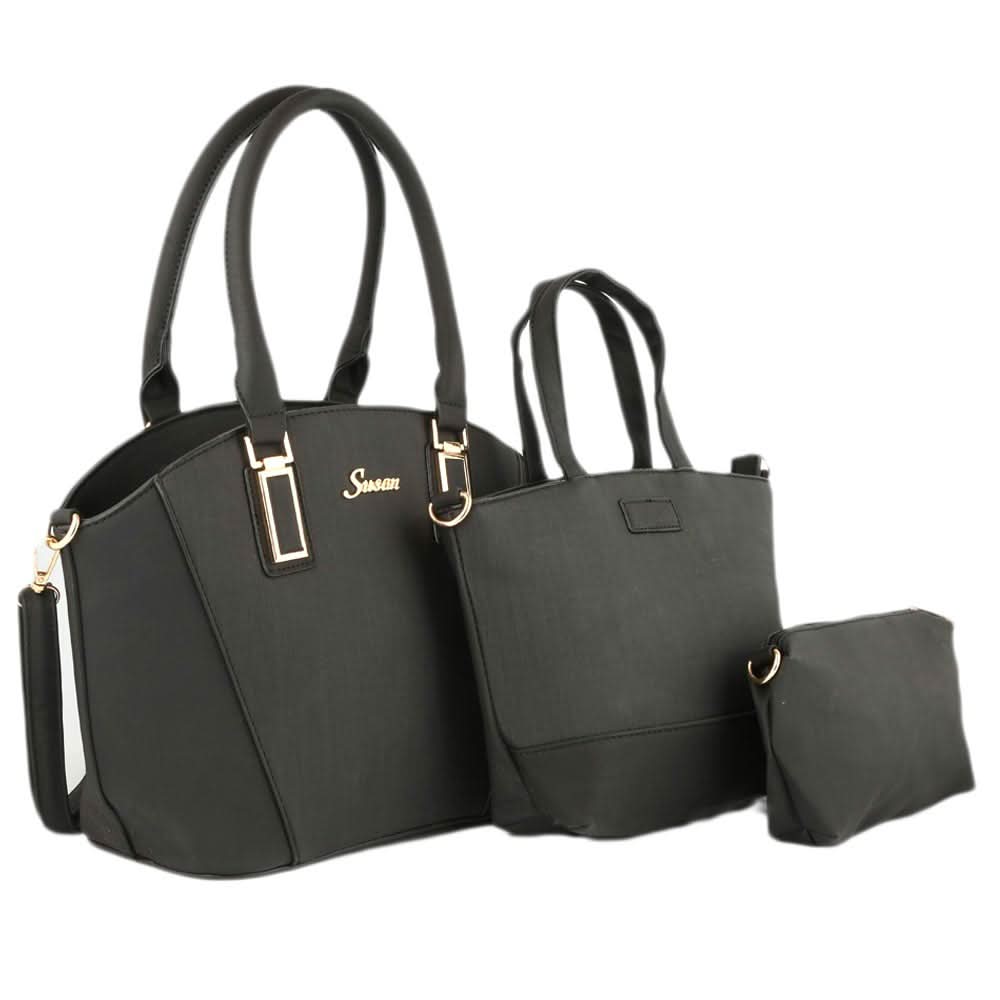 Women's Handbag 3 Pcs (846) - Black, Women, Bags, Chase Value, Chase Value
