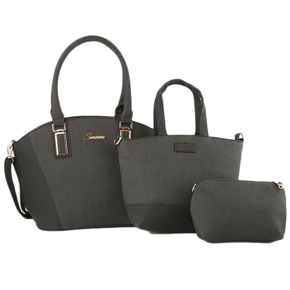 Women's Handbag 3 Pcs (846) - Black, Women, Bags, Chase Value, Chase Value