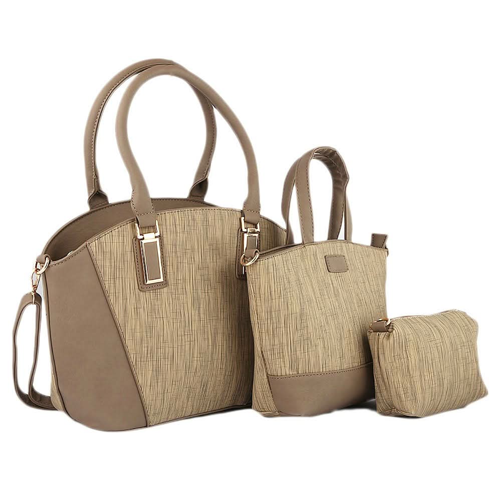 Women's Handbag 3 Pcs (846) - Grey, Women, Bags, Chase Value, Chase Value
