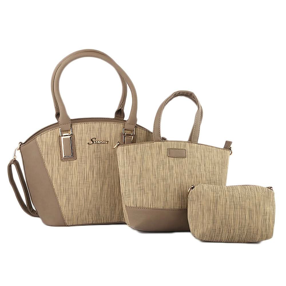 Women's Handbag 3 Pcs (846) - Grey, Women, Bags, Chase Value, Chase Value