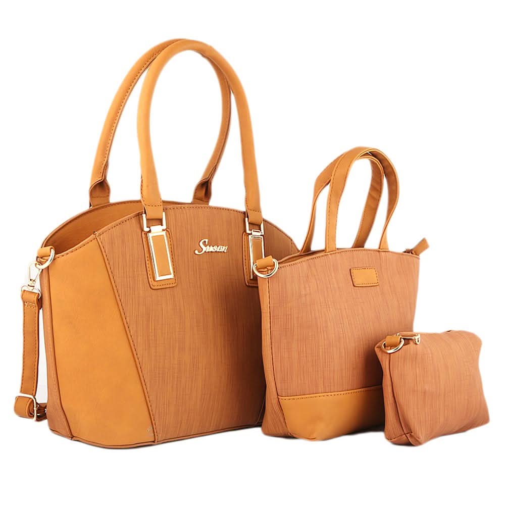 Women's Handbag 3 Pcs (846) - Apricot, Women, Bags, Chase Value, Chase Value