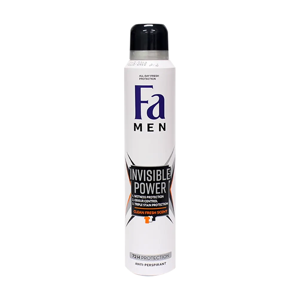 Fa Deodorant Spray Invisible Power 200ml, Men Body Spray & Mist, Chase Value, Chase Value
