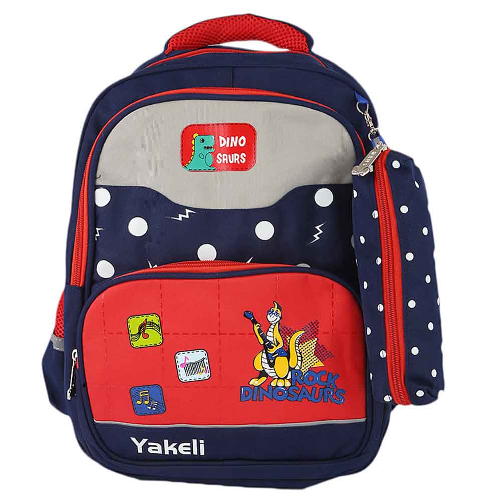 Kids School Bag (8835) - Navy Blue - Red, Kids, School and Laptop Bags, Chase Value, Chase Value
