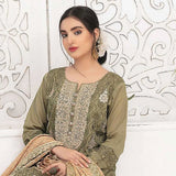 Ophelia Embroidered Chikankari 3 Piece Un-Stitched Suit - 8882 A, Women, 3Pcs Shalwar Suit, Tawakkal Fabrics, Chase Value
