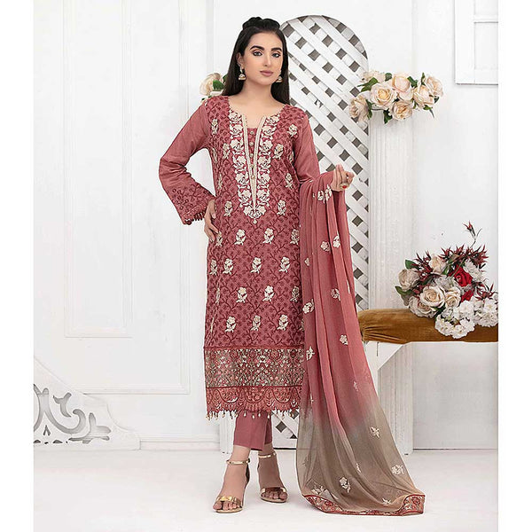 Ophelia Embroidered Chikankari 3 Piece Un-Stitched Suit - 8884 A, Women, 3Pcs Shalwar Suit, Tawakkal Fabrics, Chase Value