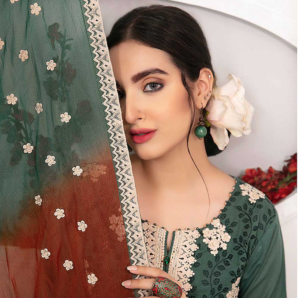 Ophelia Embroidered Chikankari 3 Piece Un-Stitched Suit - 8885 A, Women, 3Pcs Shalwar Suit, Tawakkal Fabrics, Chase Value