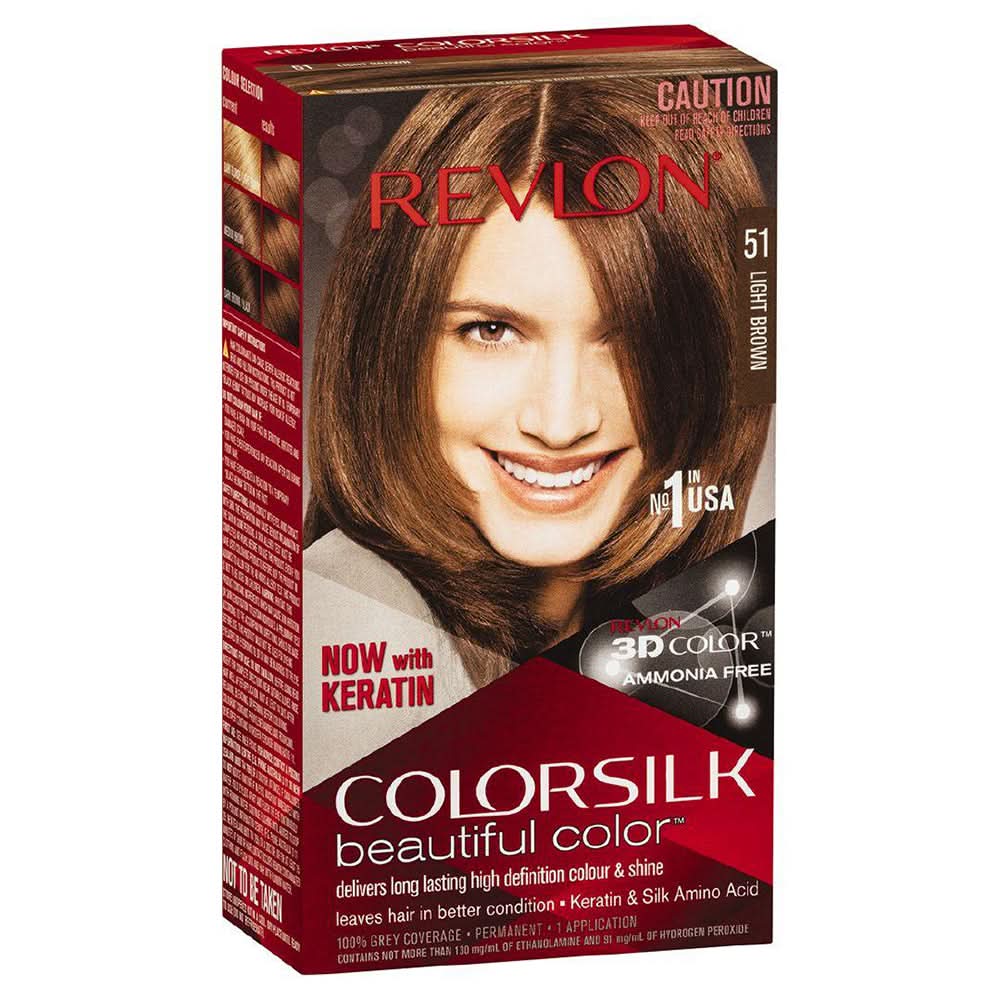 Revlon Color Silk Beautiful ColoR Light Brown 51, Beauty & Personal Care, Hair Colour, Chase Value, Chase Value