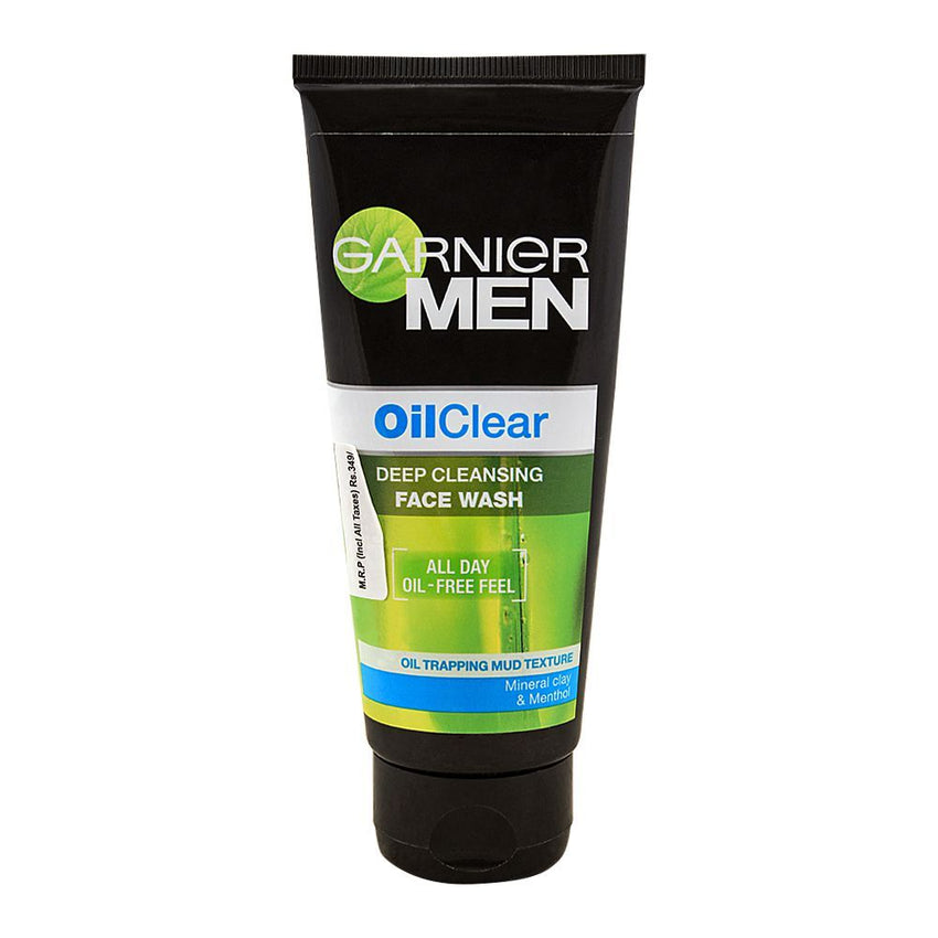 Garnier Men Oil Clear Deep Cleansing Face Wash - 100 Ml, BEAUTY & PERSONAL CARE, FACE WASHES, Garnier, Chase Value