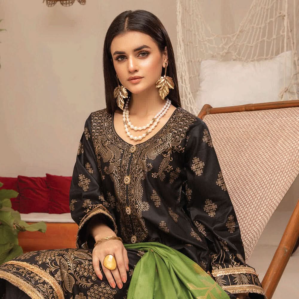 AL Zohaib Monsoon Cotton Gold Print unstitched 3pc Suit, Women, 3Pcs Shalwar Suit, Al-Zohaib Textiles, Chase Value