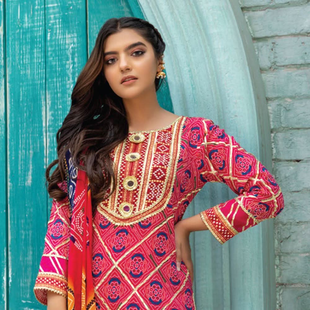 Anum Classic Printed Lawn 3 Pcs Un-Stitched Suit V 5 - 8-B, Women, 3Pcs Shalwar Suit, Al-Zohaib Textiles, Chase Value