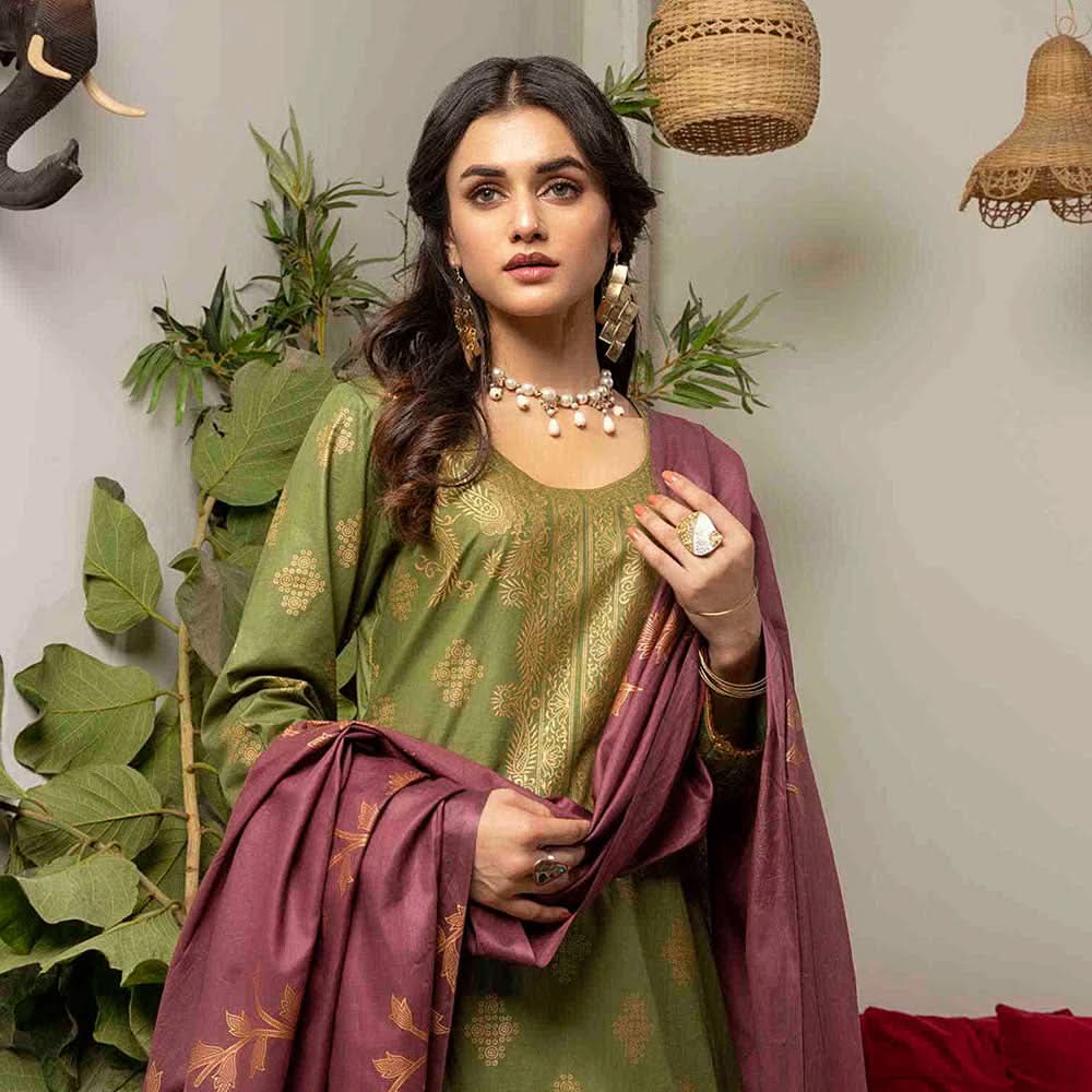 AL Zohaib Monsoon Cotton Gold Print unstitched 3pc Suit, Women, 3Pcs Shalwar Suit, Al-Zohaib Textiles, Chase Value