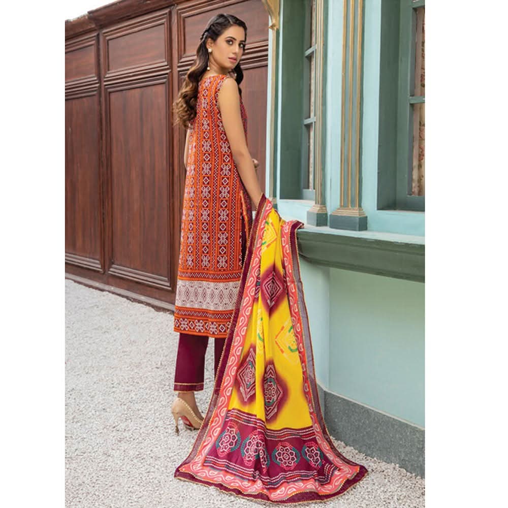 Anum Classic Printed Lawn 3 Pcs Un-Stitched Suit V 5 - 8-C, Women, 3Pcs Shalwar Suit, Al-Zohaib Textiles, Chase Value
