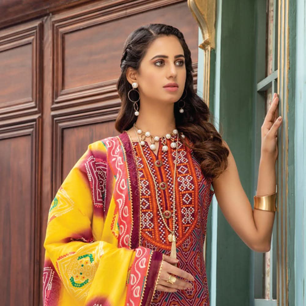 Anum Classic Printed Lawn 3 Pcs Un-Stitched Suit V 5 - 8-C, Women, 3Pcs Shalwar Suit, Al-Zohaib Textiles, Chase Value