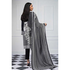 Salina Black & White Printed Lawn 3 Piece Un-Stitched Suit - 08, Women, 3Pcs Shalwar Suit, Regalia Textiles, Chase Value