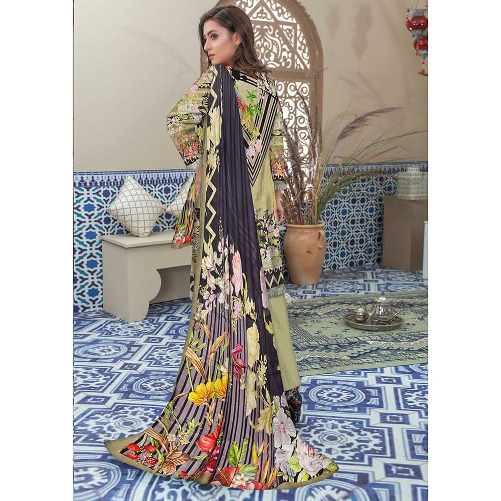 Riwayat Cottrell Digital Printed Linen 3 Pcs Un-Stitched Suit - 08, Women, 3Pcs Shalwar Suit, Ulfat Textile, Chase Value