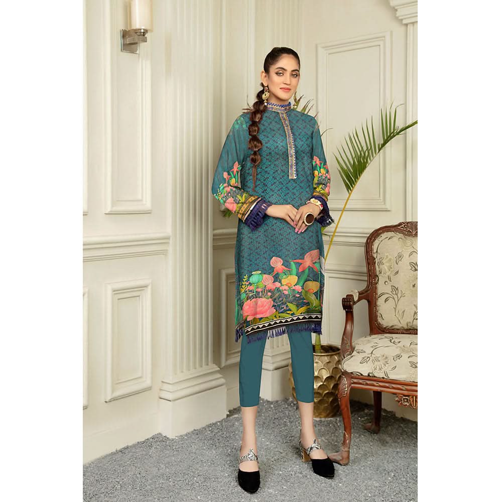 Anchal Digital Printed Masoori Un-Stitched Kurti - 08, Women, Unstitched Kurti, Ulfat Textile, Chase Value