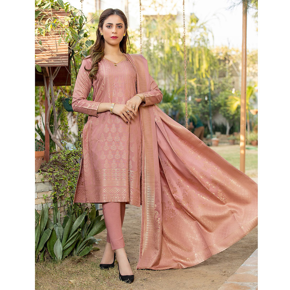 RA PEACH Jacquard Baroshia unstitched 3pc Suit, Women, 3Pcs Shalwar Suit, Chase Value, Chase Value