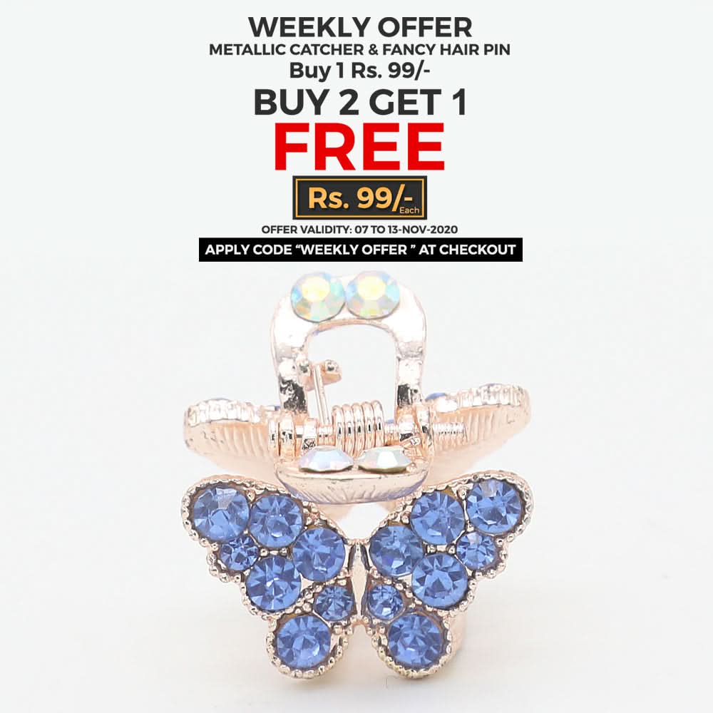 Women's Metal Catcher - Blue, Women, Hair And Head Jewellery, Chase Value, Chase Value