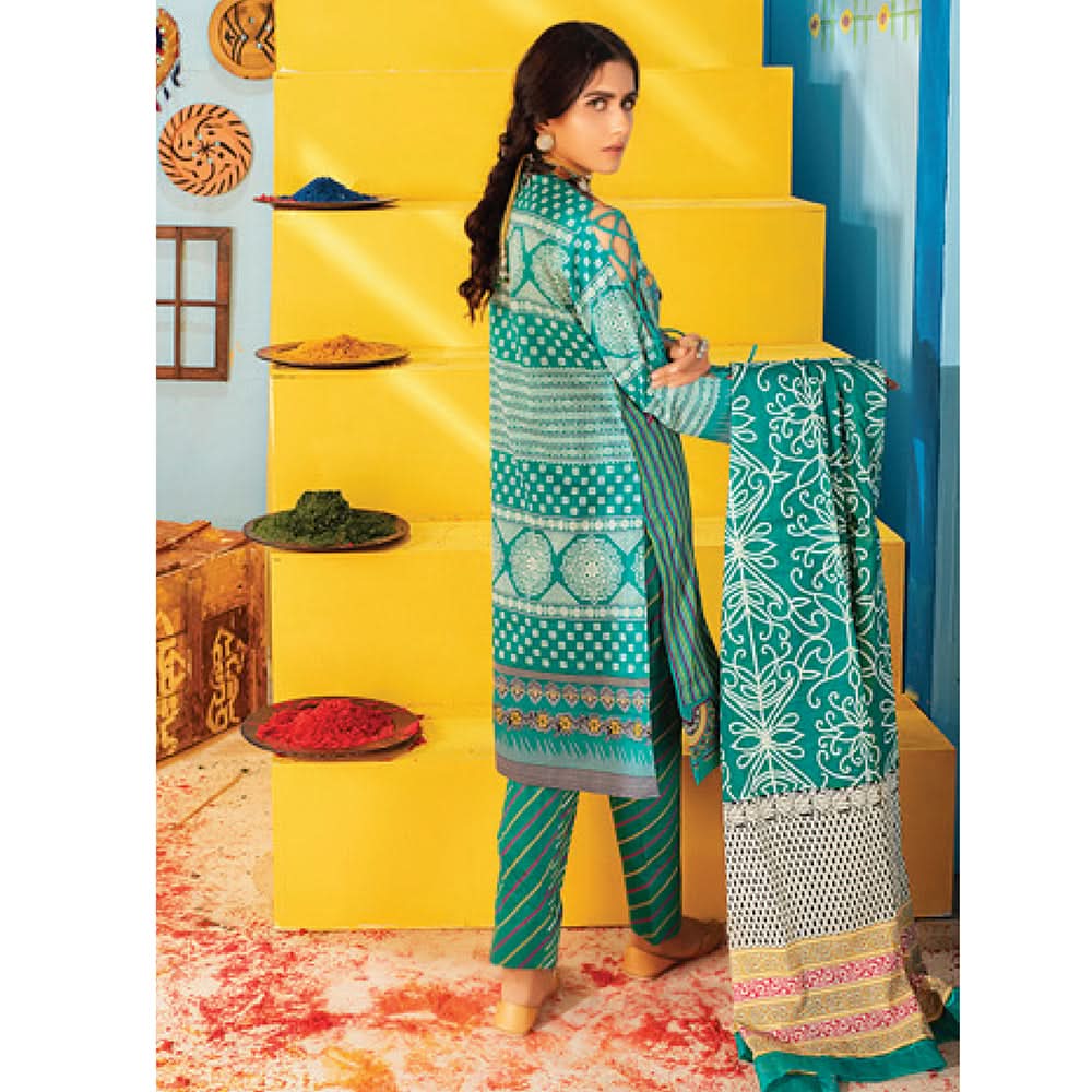 Monsoon Printed Lawn 3 Pcs Un-Stitched Suit Vol 1 - 8-A, Women, 3Pcs Shalwar Suit, Al-Zohaib Textiles, Chase Value