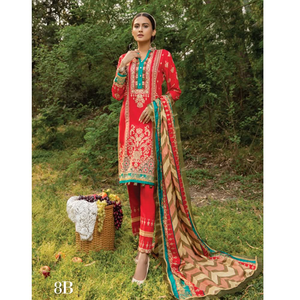 Anum Classic Printed Lawn 3 Pcs Un-Stitched Suit Vol 3 - 8-B, Women, 3Pcs Shalwar Suit, Al-Zohaib Textiles, Chase Value