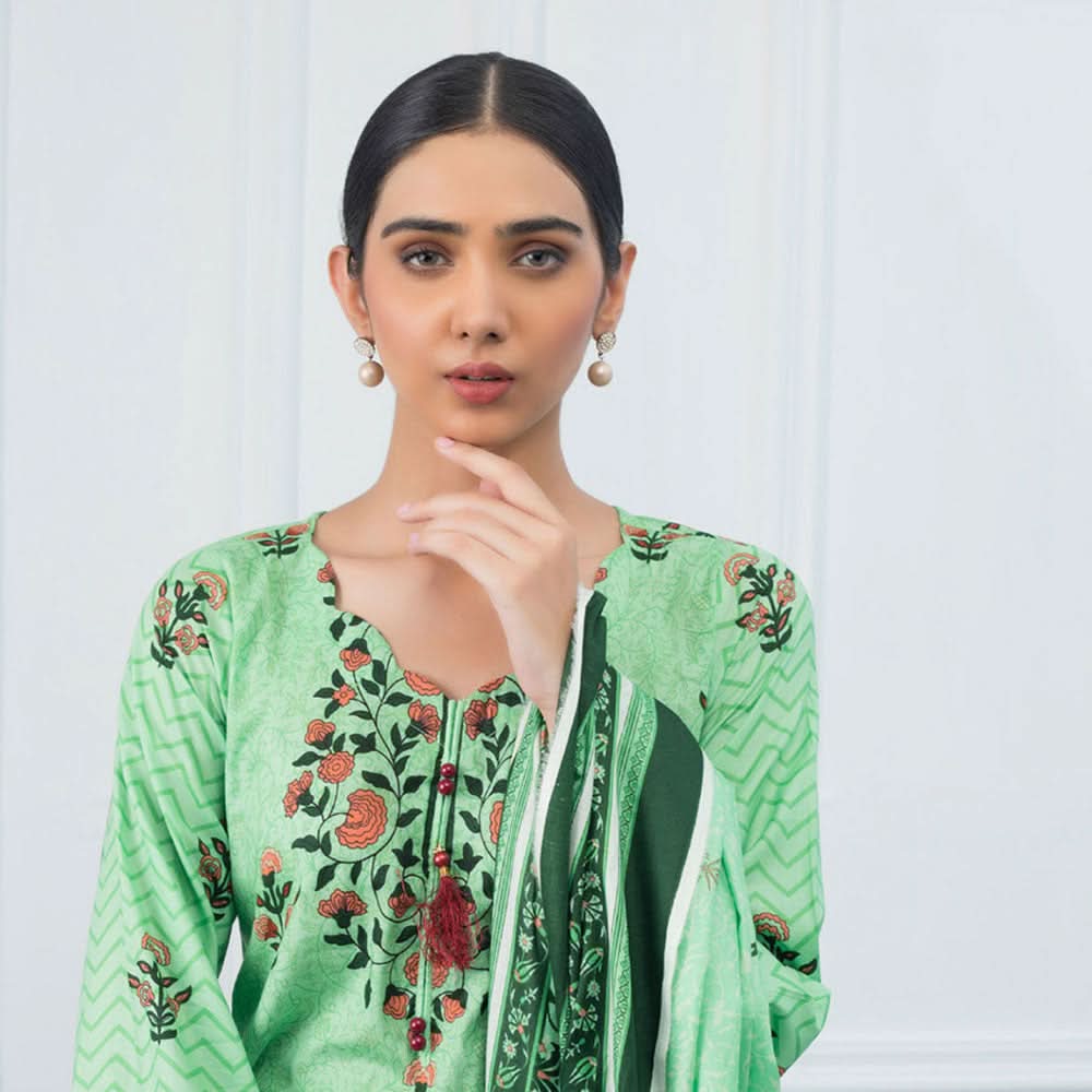 Signature Icon Printed Lawn 3 Piece Un-Stitched Suit Vol 2 - 5 A, Women, 3Pcs Shalwar Suit, ZS Textiles, Chase Value