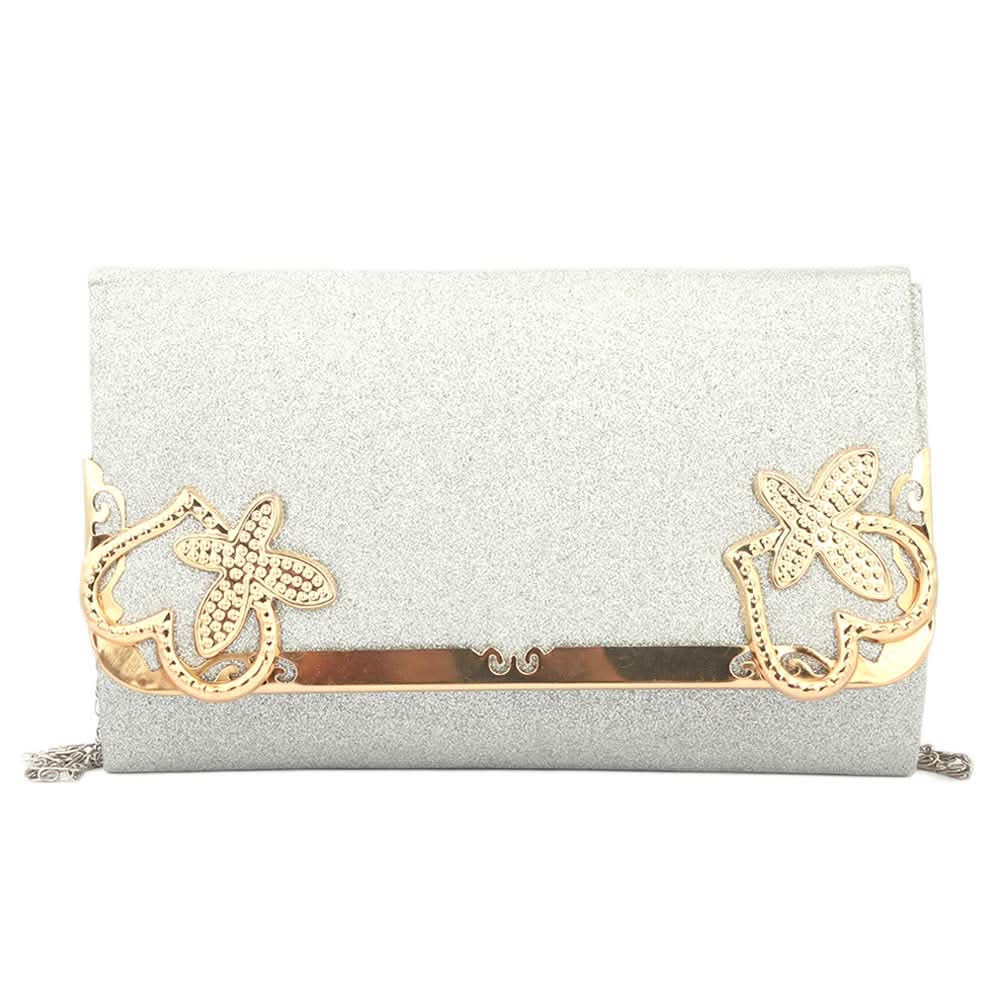 Women's Fancy Clutch (9002) - Silver, Women, Clutches, Chase Value, Chase Value