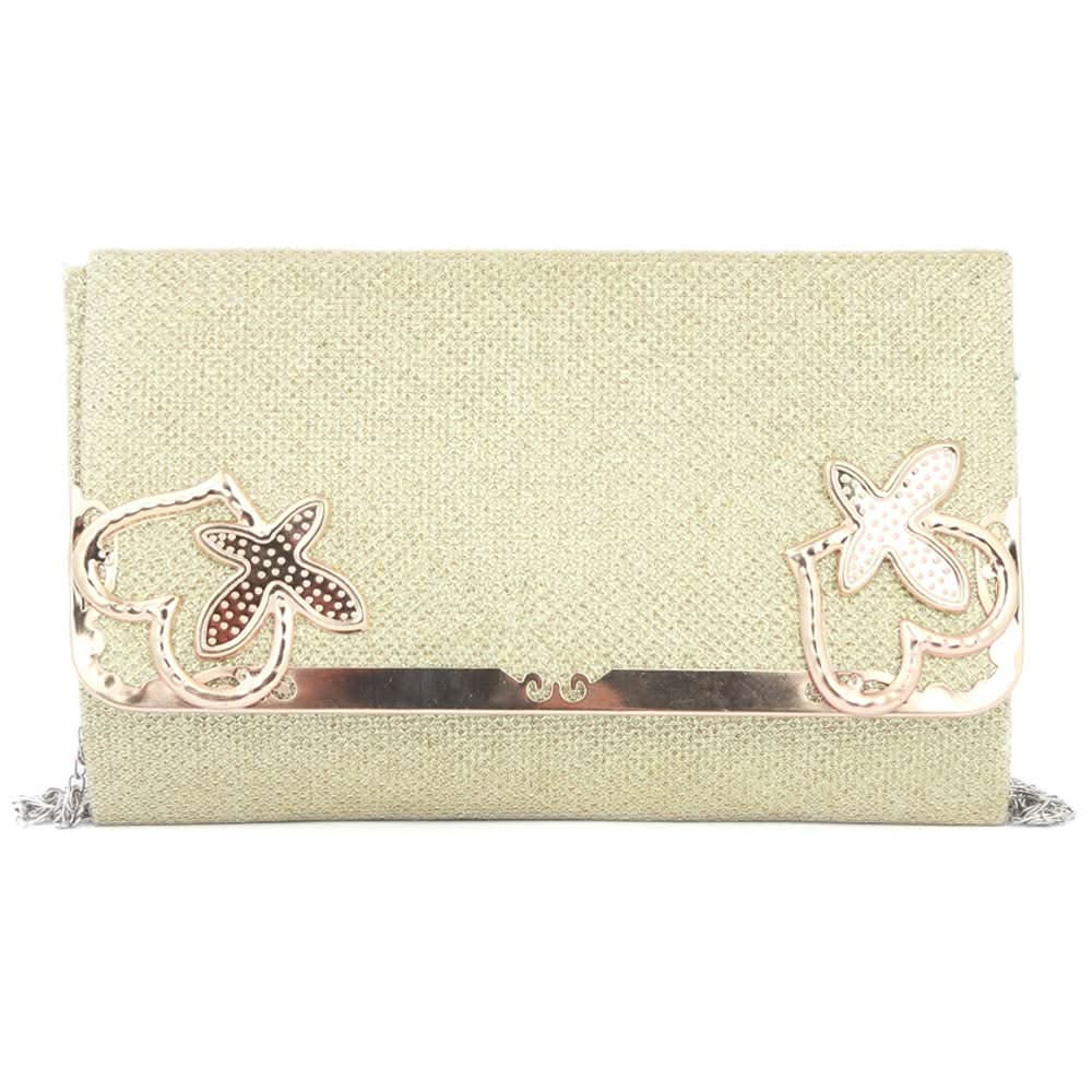 Women's Fancy Clutch (9002) - Golden, Women, Clutches, Chase Value, Chase Value