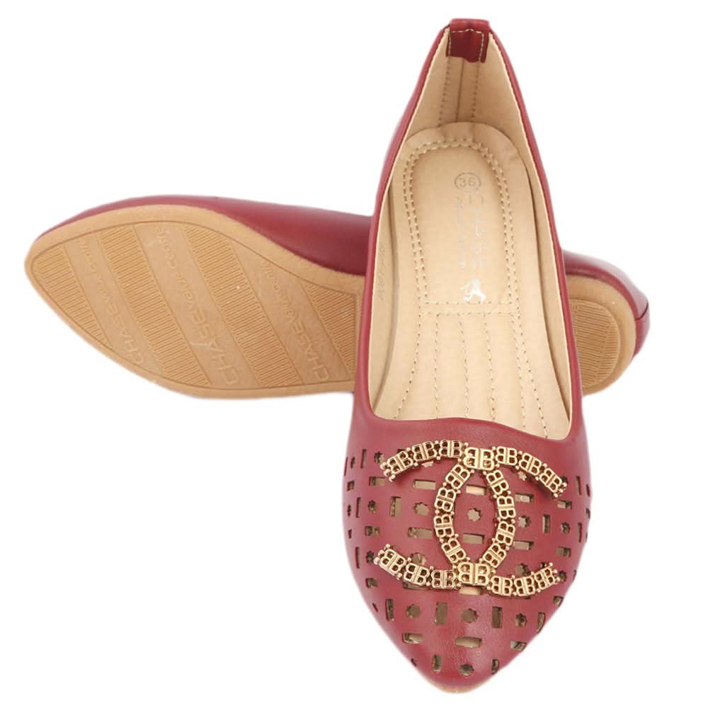 Women's Fancy Pumps (9091-H48) - Maroon, Women, Pumps, Chase Value, Chase Value