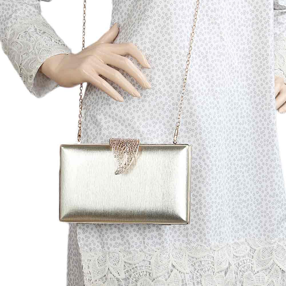 Women's Fancy Clutch (9206) - Gold, Women, Clutches, Chase Value, Chase Value