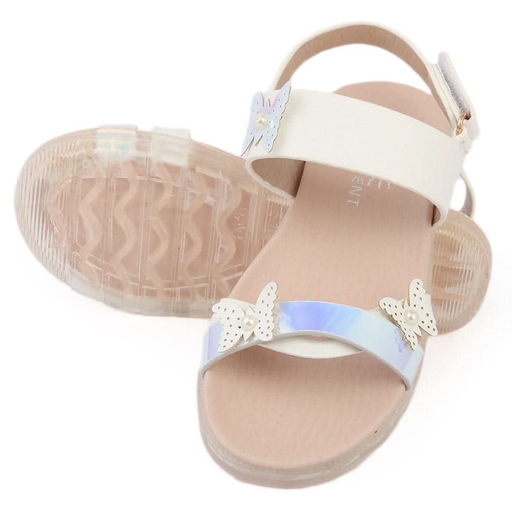 Girls Fancy Sandal (92705) - White, Kids, Girls Sandals, Chase Value, Chase Value