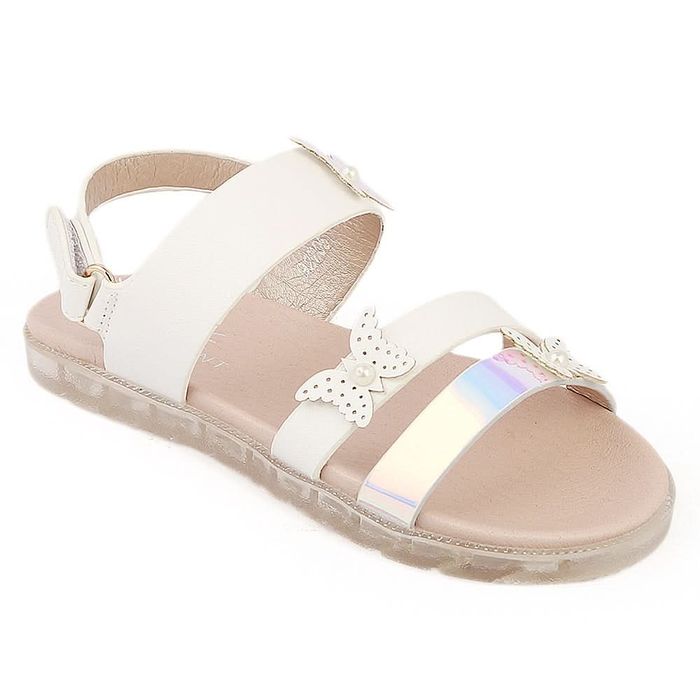Girls Fancy Sandal (92705) - White, Kids, Girls Sandals, Chase Value, Chase Value