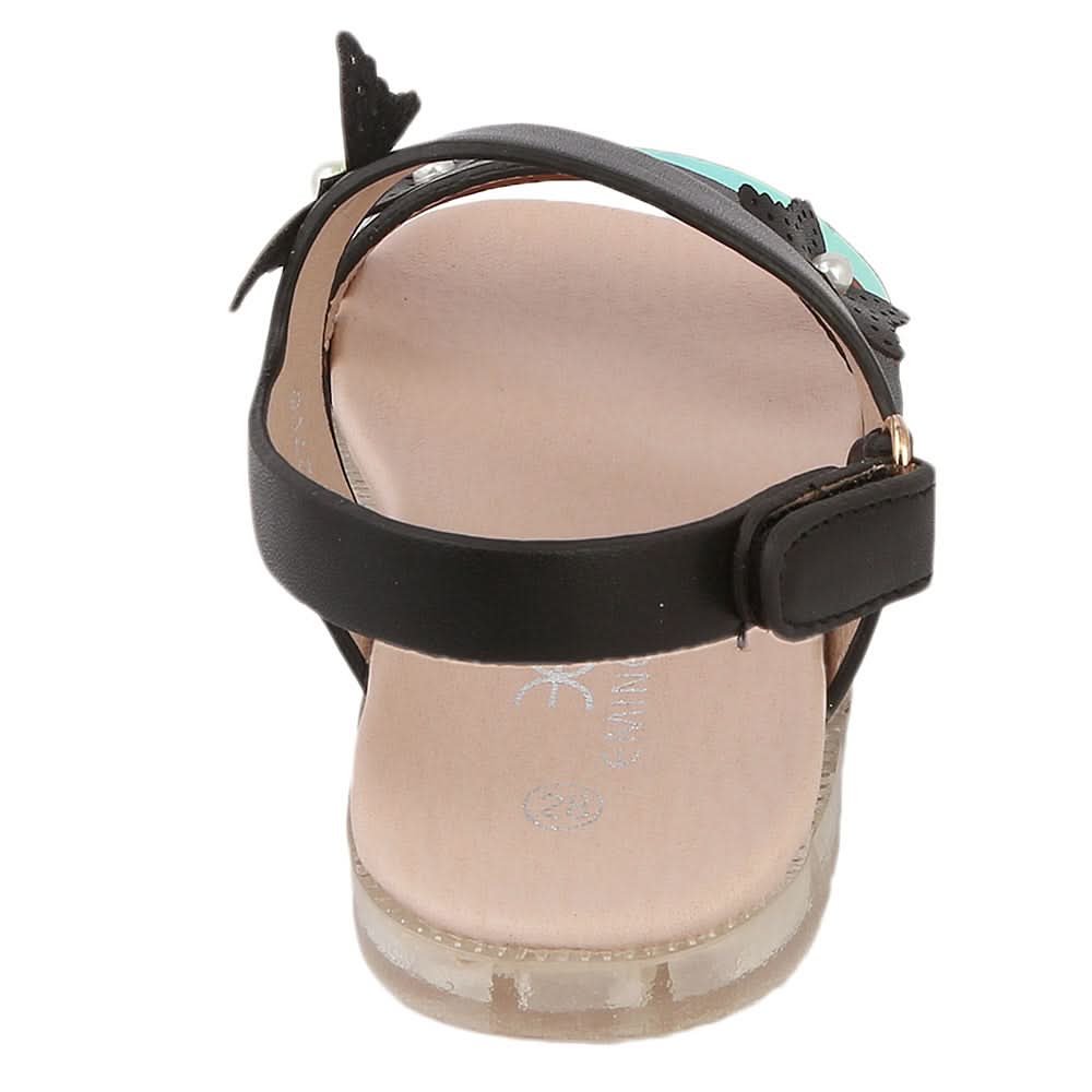 Girls Fancy Sandal (92705) - Black, Kids, Girls Sandals, Chase Value, Chase Value