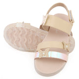 Girls Fancy Sandal (92705) - Beige, Kids, Girls Sandals, Chase Value, Chase Value