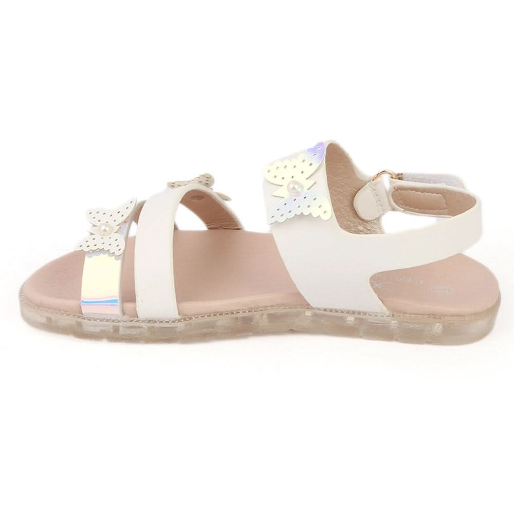 Girls Fancy Sandal (92705) - White, Kids, Girls Sandals, Chase Value, Chase Value
